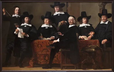 Präsident der Amsterdamer Weinhändlergilde (Niederlande). Gemälde von Ferdinand Bol (1616-1680), Öl auf Leinwand, um 1659. Niederländische Kunst