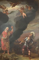 Der Hauptmann der Armee Gottes erscheint Josua