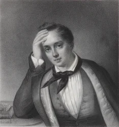 Porträt des Dichters Jewgeni Abramowitsch Baratynski 1800-1844, 1830er