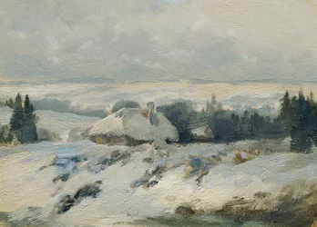 Böhmisch-Mährische Höhe (aus der Mappe „16 Ansichten tschechischer Landschaften 