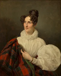 Dame im weißen Kleid