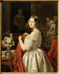 Junge Dame bei ihrer Toilette