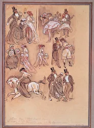 Zweites Französisches Kaiserreich: Modeplatte für Tänzer, Reiter und elegante Herren