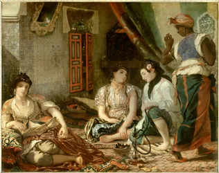 Die Frauen von Algier in ihrem Gemach, 1834, Maße: 1,80 x 2,29 m, Paris, Louvre
