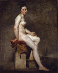 Nackte Sitzende, genannt Fräulein Rose