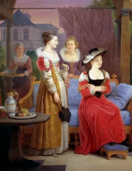 Rubens beim Malen eines Strohhuts in seinem Atelier