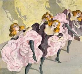 Der Cancan, nach Ferdinand Von Reznicek ca. 1906. Aus Illustrierte Sittengeschichte vom Mittelalter bis zur Gegenwart von Eduard Fuchs, veröffentlicht 1909.