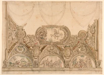 Entwurf für die Dekoration der Decke einer Kapelle