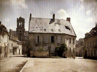 Haus mit beschädigtem Dach, Soissons, Aisne, 1917