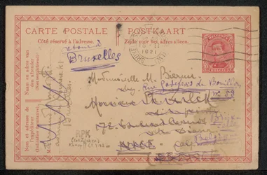 Postkarte an Maria Biermé