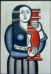 Frau mit einer Vase