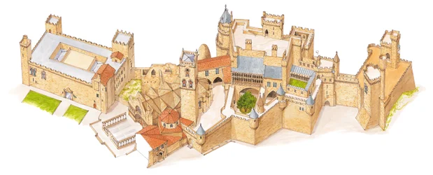 Burg Olite, Navarra, Spanien