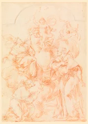 Zeichnung, Studie für ein Altarbild mit Christuskind, 1750–1800
