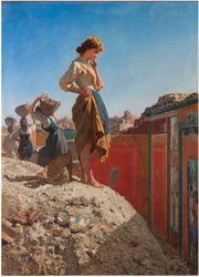 Die Ausgrabungen in Pompeji, Italien