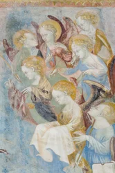 Engel, Detail des Jüngsten Gerichts, ca. 1400 (Detail)