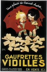 Französische Werbung für Wafer Vidilles (Plakat)
