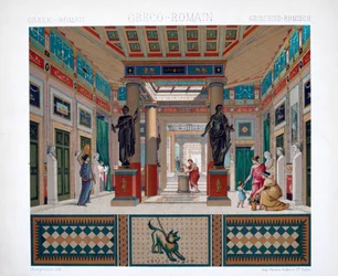 Griechischer, römischer Tempel, ca. 1800-1835