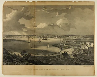 Ansicht der Stadt Gloucester, Massachusetts