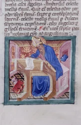 Ms Gen 1111 Seite aus der Legenda Aurea, Brügge, ca. 1400-10