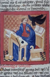 Ms Gen 1111 Seite aus der Legenda Aurea, Brügge, ca. 1400-10