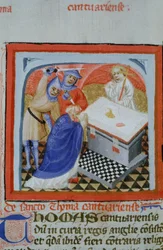 Ms Gen 1111 Seite aus der Legenda Aurea, Brügge, ca. 1400-10