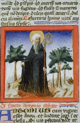 Ms Gen 1111 Seite aus der Legenda Aurea, Brügge, ca. 1400-10