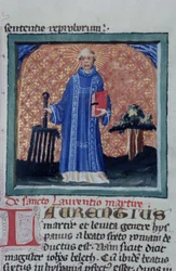 Seite aus der Legenda Aurea, Brügge, ca. 1400-10