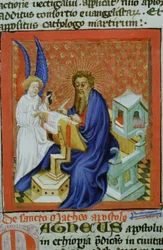Seite aus der Legenda Aurea, Brügge, ca. 1400-10