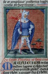 Seite aus der Legenda Aurea, Brügge, ca. 1400-10