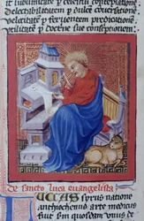Seite aus der Legenda Aurea, Brügge, ca. 1400-10