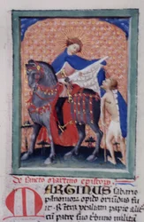 Seite aus der Legenda Aurea, Brügge, ca. 1400-10