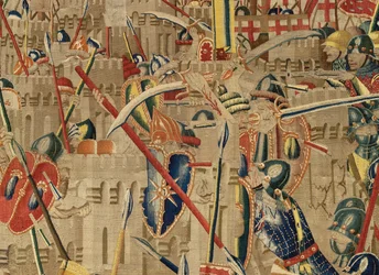 Serie Eroberungen von König Alfons I. von Portugal (Conquistas de Alfonso V de Portugal). Einnahme von Arcila (Toma de Arcila, Asalto de Arcila, De inname van Arzila). Tournai.