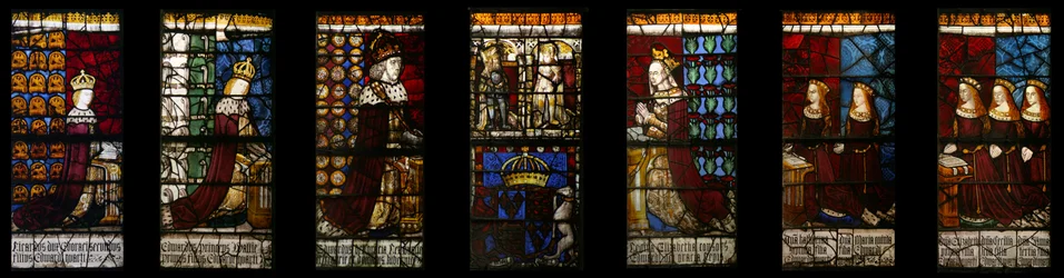 Königliche Familie von Edward IV in situ, ca. 1480 (Buntglas)