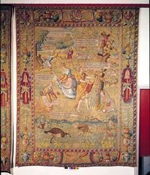 Die Schmetterlingsjagd, aus Les Amours de Gombault et de Macee, Brügger Werkstatt, 16.-17. Jahrhundert