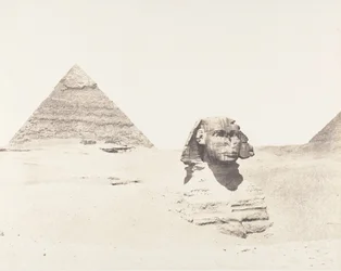 Djizeh Nekropole von Memphis, Sphinx und Pyramiden, 1851-52, gedruckt 1853-54