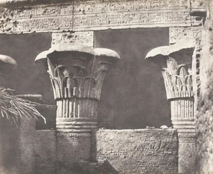 Esneh Latopolis, Konstruktion versandet - Architrav, Säulen und Kapitelle, 1851-52, gedruckt 1853-54