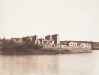 Ile de Fileh Philä, Vu Générale Prise du Nord-Ouest au Point A, 1851-52
