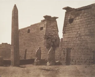Louksor Theben, Pylone Kolosse und Obelisk, 1851-52
