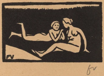 Badende auf dem Gras (Baigneuses étendues sur l