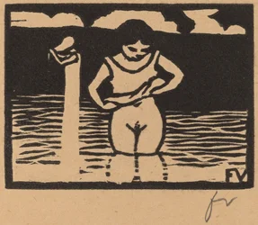 Mädchen hebt ihr Hemd (Fillette enlevant sa chemise)