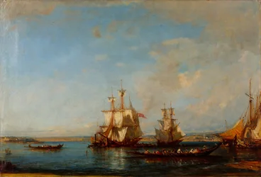 Caiques und Segelboote am Bosporus