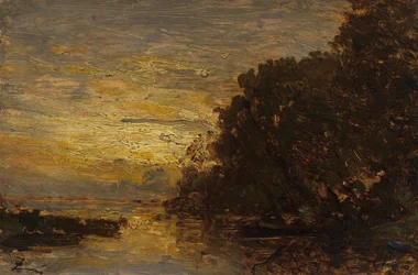 Die Seine bei Billancourt, Sonnenuntergang