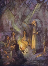 Rothäute und ihre Wigwams