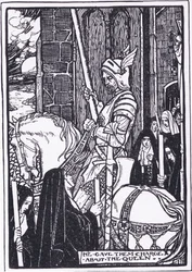 Er gab ihnen den Auftrag über die Königin (Guinevere)