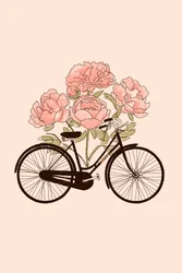 Fahrrad und Blume: Paris