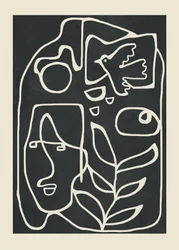 Friedliche Linienkunst