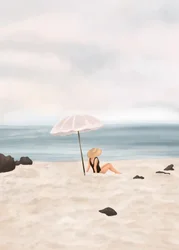 Ruhige Strandszene