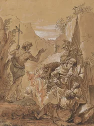 Predigt von Johannes dem Täufer in der Wildnis