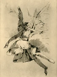 Schwebender Engel, 18. Jahrhundert, 1928