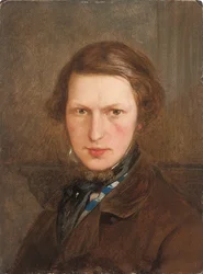 Selbstporträt in einem braunen Mantel, ca. 1844
